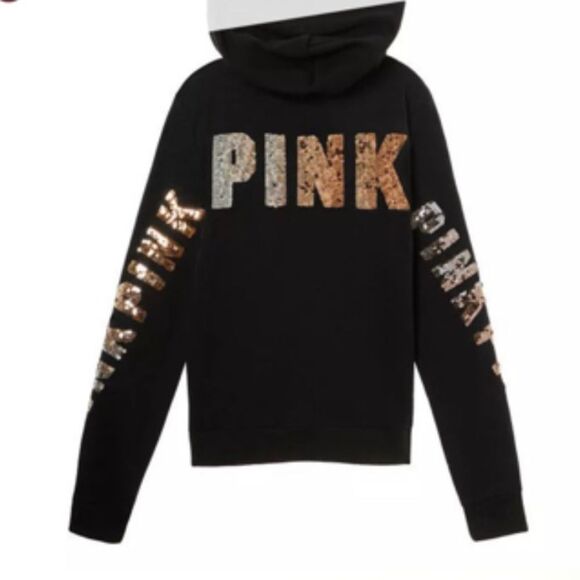VS PINK OMBRÉ BLING HOODIE / BLING YOGA PANTS OUTFIT SET S - Picture 3 of 11
